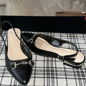 Black Slingback Women's Shoes